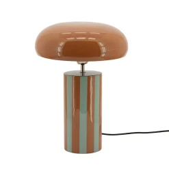 Discount By-Boo Tafellamp Streepz kleur Bruin/Blauw Veelkleurig