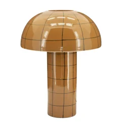 By-Boo Tafellamp Trazo Keramiek, kleur Bruin