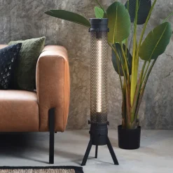 Sale LABEL51 Tafellamp Tube, Metaal, 93cm, kleur Zwart