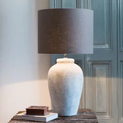 Discount Light & Living Tafellamp Vesuvius Keramiek, kleur (excl. kap) Lichtgrijs