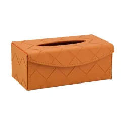 Discount Richmond Interiors Tissuebox Molly Lederlook, kleur Oranje
