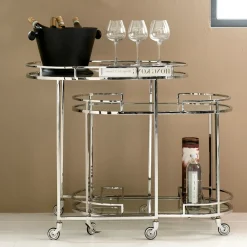 Outlet Rivièra Maison Trolley Crosby Set van 2 stuks Silver