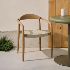 Discount Kave Home Tuin / Eetkamerstoel Nina Acaciahout