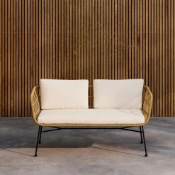 Outlet Nohr Tuinbank Marison Rattan, 140cm, kleur Naturel