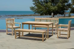 Hot Artistiq Living Tuinset Jalela 2 fauteuils + 2 banken + tafel, Teakhout