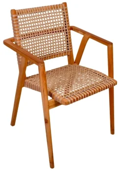 Livingfurn Tuinstoel Anya Teakhout en rattan