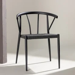 Discount Nohr Tuinstoel Charlina Wicker, kleur Zwart