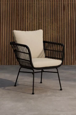 Hot Nohr Tuinstoel Marison Rattan, kleur Zwart