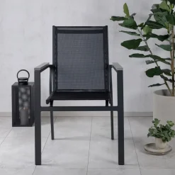 Outlet Nohr Tuinstoel Marnell Textileen Zwart