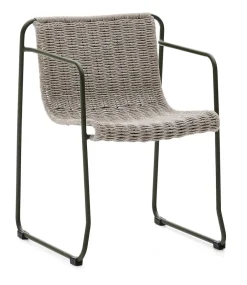 Clearance Kave Home Tuinstoel Maurina Handgeweven touw en staal