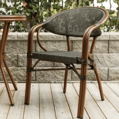 Online Nohr Tuinstoel Pritesh Met armleuning Zwart