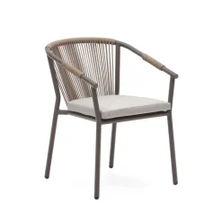 Outlet Kave Home Tuinstoel Xelida Geweven touw