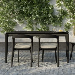 Discount Ethnicraft Tuintafel Bok Gevernist Teakhout, kleur Zwart