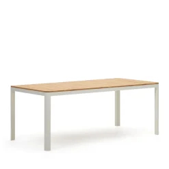 Clearance Kave Home Tuintafel Bona hout, kleur Naturel/Wit Teak