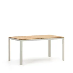 Clearance Kave Home Tuintafel Bona hout, kleur Naturel/Wit Teak