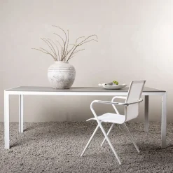 Clearance Nohr Tuintafel Erikka Polywood, kleur /Wit Grijs