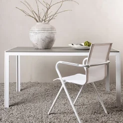 Clearance Nohr Tuintafel Erikka Polywood, kleur /Wit Grijs