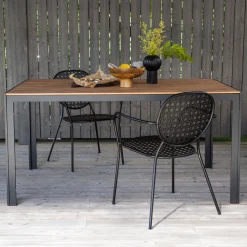 New Nohr Tuintafel Erikka Polywood, kleur Naturel/ Zwart