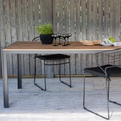 New Nohr Tuintafel Erikka Polywood, kleur Naturel/ Zwart