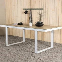 Discount Nohr Tuintafel Mariano 200 x 90cm, kleur Whitewash Wit