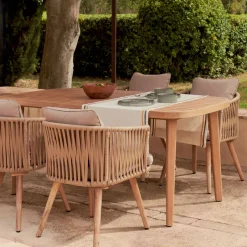 Discount Kave Home Tuintafel Maset Eucalyptushout Naturel