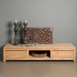 Best Tower Living Tv-meubel Corona Teak met 2 laden