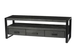 Discount Livingfurn TV-meubel Norris Mangohout en staal, 150 cm