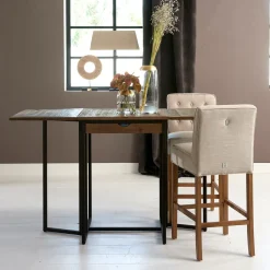 New Rivièra Maison Uitschuifbare Bartafel Shelter Island 74-122-170 x 95cm Black