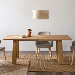 Discount Kave Home Uitschuifbare Eettafel Arlen Eiken, 200-250 x 95cm