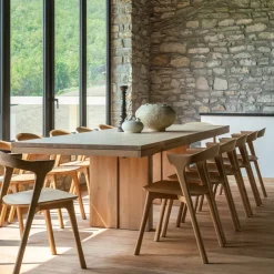 Clearance Ethnicraft Uitschuifbare Eettafel Double Hout, 200/300 x 100cm