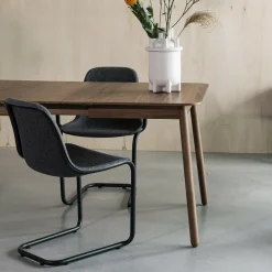 Zuiver Uitschuifbare Eettafel Glimps Notenhout, kleur Bruin