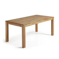 New Kave Home Uitschuifbare eettafel Isbel eiken naturel