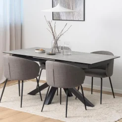 Sale Bendt Uitschuifbare Eettafel Line Keramiek, kleur Grijs