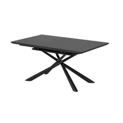 Hot Kave Home Uitschuifbare Eettafel Theone 160-210 x 90cm Zwart