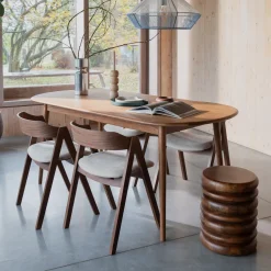 Sale Zuiver Uitschuifbare Ovale Eettafel Twist 185-240 x 90cm