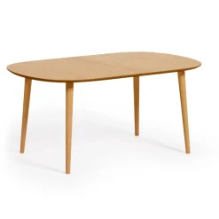 Clearance Kave Home Uitschuifbare Ovale Eettafel Oqui kleur Eiken Naturel
