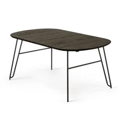Sale Kave Home Uitschuifbare Ovale Eettafel Milian Zwart