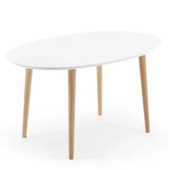 Sale Kave Home Uitschuifbare Ovale Eettafel Oqui kleur Wit