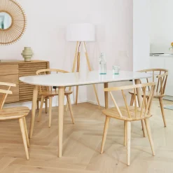Sale Kave Home Uitschuifbare Ovale Eettafel Oqui kleur Wit