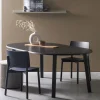 Discount WOOOD Uitschuifbare Ronde Eettafel Lange Jan Eiken, 120-200 x 120cm, kleur blacknight