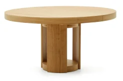 Online Kave Home Uitschuifbare Ronde Eettafel Artis Eiken