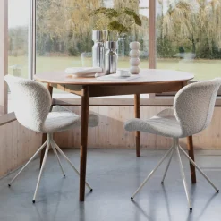 Clearance Zuiver Uitschuifbare Ronde Eettafel Twist 120-160 x 120cm