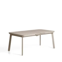 New Kave Home Uitschuifbare Tuintafel Izola kleur Taupe
