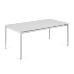 New Kave Home Uitschuifbare Tuintafel Zaltana kleur Lichtgrijs