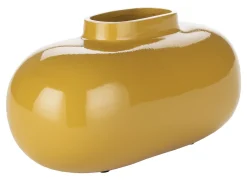 Discount Dutchbone Vaas Droplet 10cm, kleur Okergeel