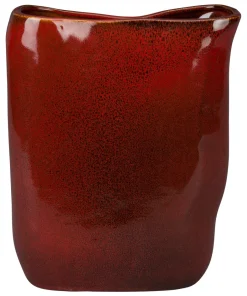 Discount Dutchbone Vaas Edna 31cm, kleur Rood