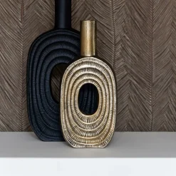 Clearance Richmond Interiors Vaas Emar 31cm, kleur Brushed gold