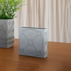 Outlet Zuiver Vaas Graphic Flat, Beton Grijs