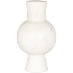 Sale Richmond Interiors Vaas Jonah Marmer, 28cm Wit