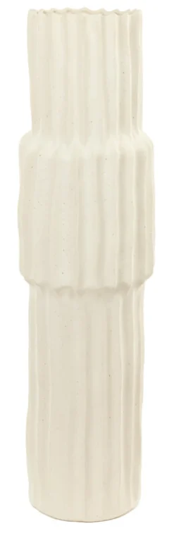 Discount Light & Living Vaas Longa Keramiek, kleur Crème Cru00e8me